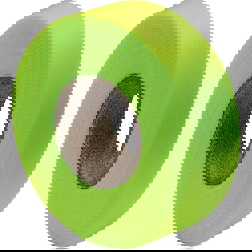 Barricade & Flagging Tape; Legend: None ; Material: PVC; Vinyl ; Thickness (mil): 4 ; Overall Length: 150.00 ; Roll Length (Feet): 150 ; Color: Fluorescent Lime